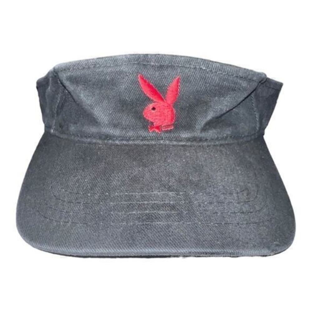 Y2K ▶️ Playboy ◀️ Black and Red Visor